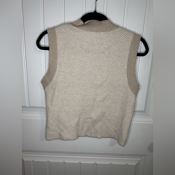 Rachel Zoe Tan/Cream Sweater Vest - Picture 5 of 5